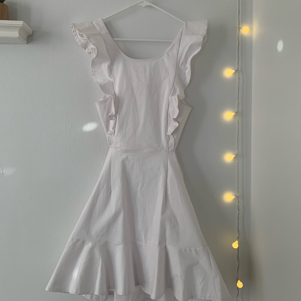 White cutout dress